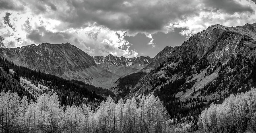 Black And White Castle Creek Mountains Colorado Photograph by Dan Sproul Black And White Castle Creek Mountains Colorado Photograph by Dan Sproul