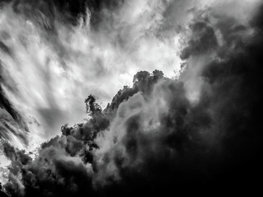 Black and white Clouds Photograph by Louis Dallara
