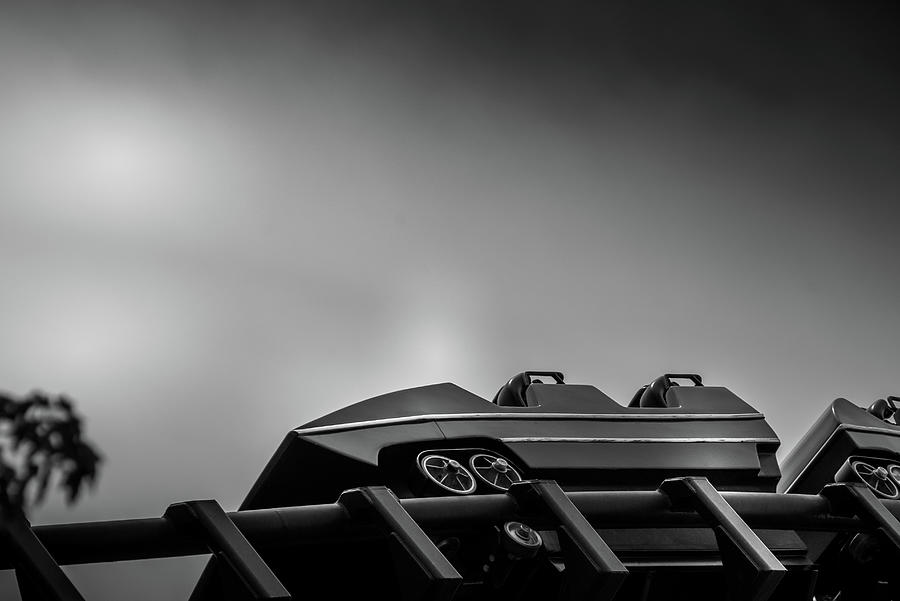 Black and White Corkscrew Car Photograph by Matthew Nelson