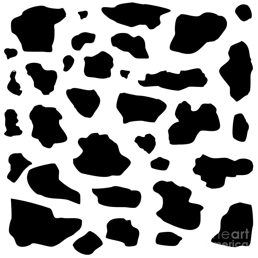 Black and white Cow pattern animal print Digital Art by Li Or - Pixels