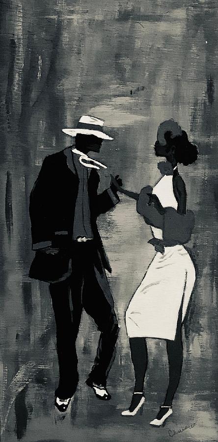 Black and White Date Painting by Charles Young