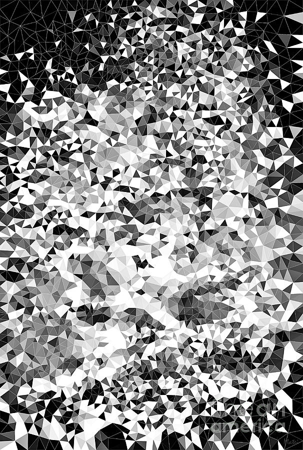 Black and White Diamonds Abstract Design Digital Art by Ramona Matei