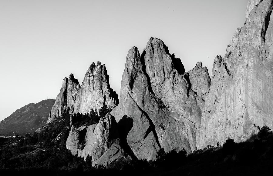 Black And White Garden Of The Gods Photograph by Dan Sproul