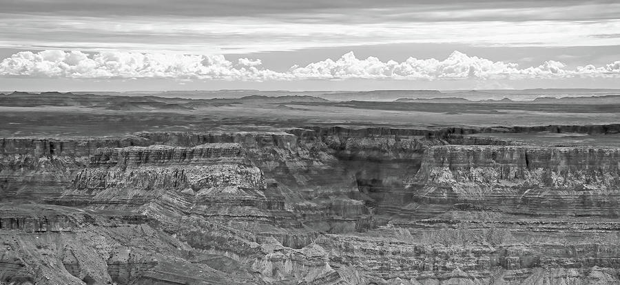 Grand Canyon National Park Photograph - Black and White Grand Canyon by Laurel Powell