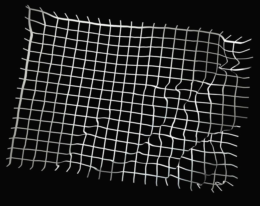 Black and White Grid Digital Art by Bonnie Bruno
