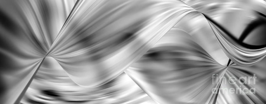 Concept Photograph - Black and White Harmony Abstract Wide Wall Art by Stefano Senise