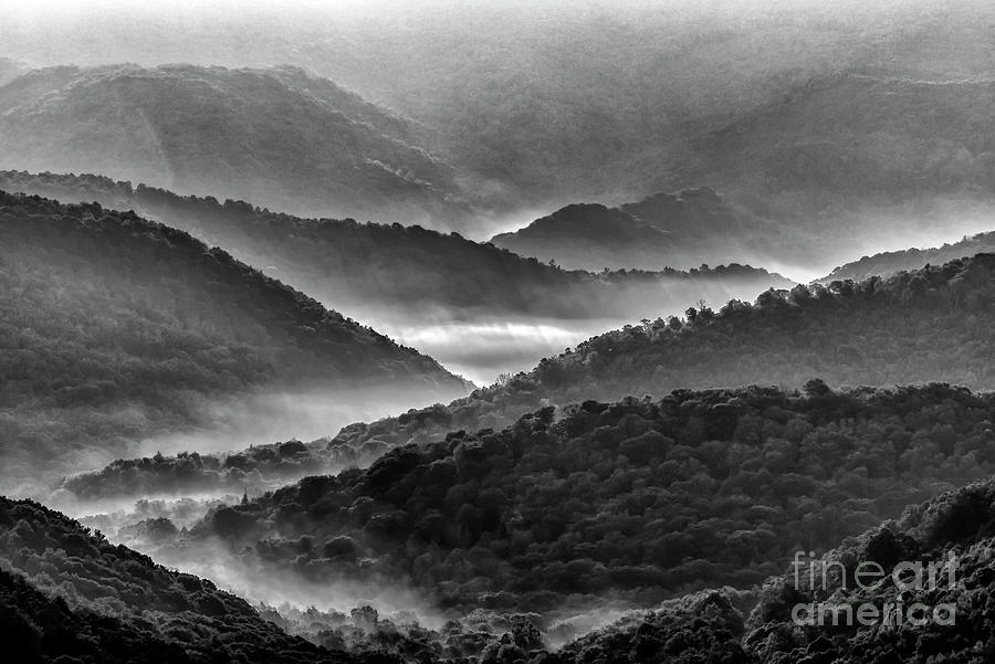 Black And White Highland Morning Photograph