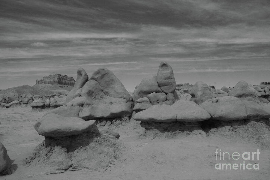Black And White In Goblin Valley Photograph