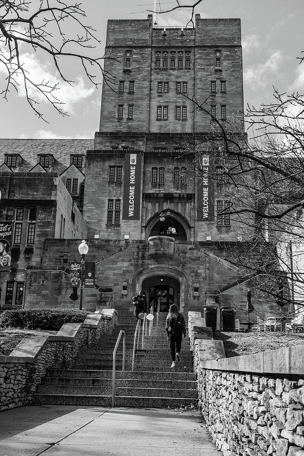 Black and White Indiana Memorial Union Building Photograph by John ...