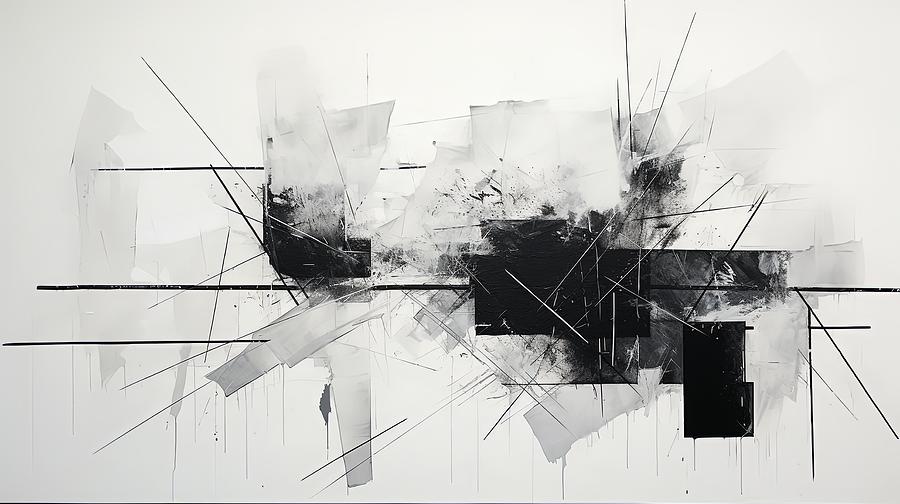 Black and White Landscapes Explore Coexistence Painting by Lourry Legarde