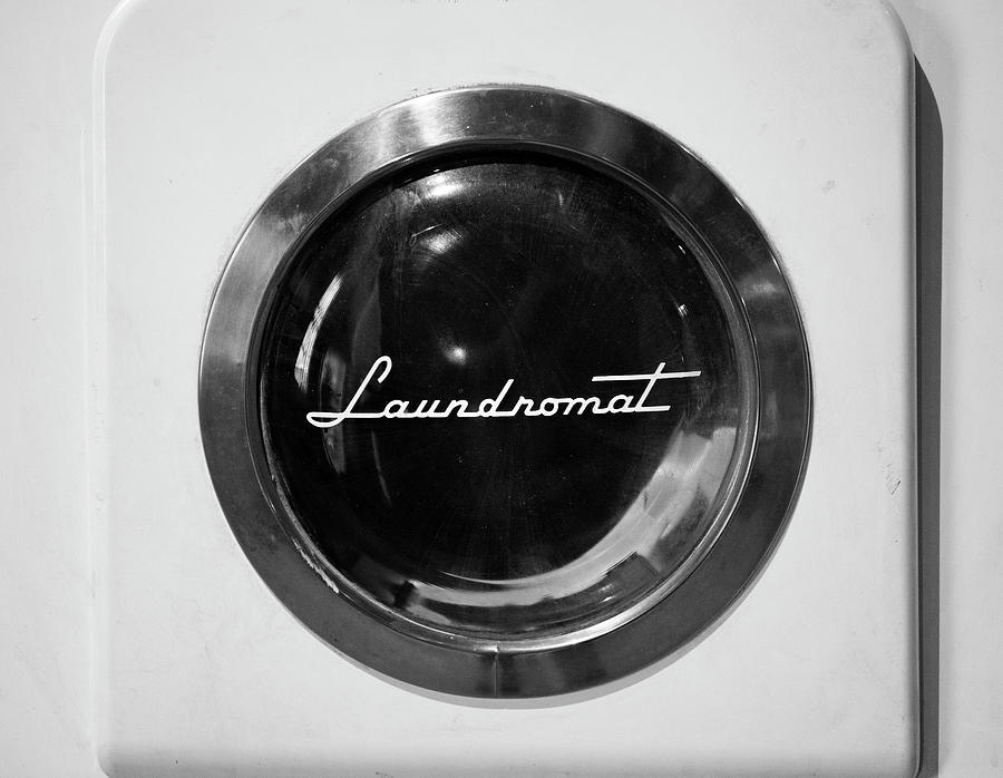 Black And White Laundromat Photograph by Dan Sproul