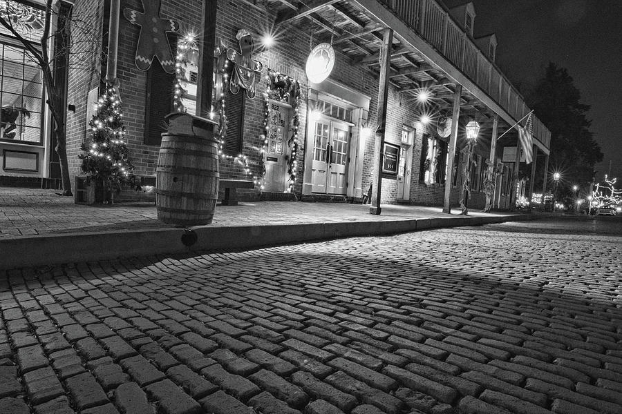 Black and White Main Street Photograph by Steve Stuller