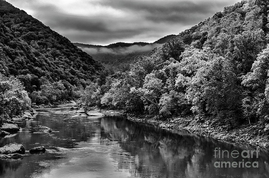 Black And White New River Gorge Photograph