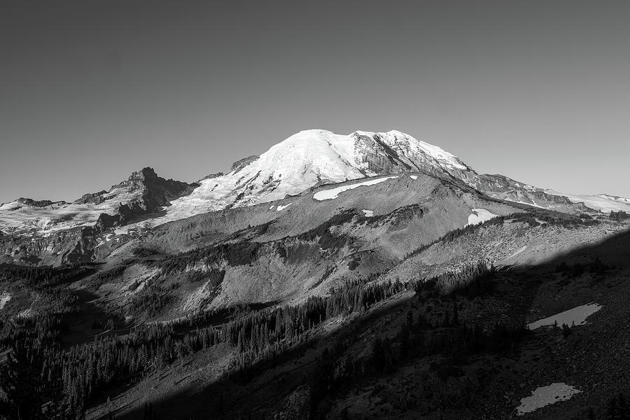 Black And White Of Mount Rainer Photograph