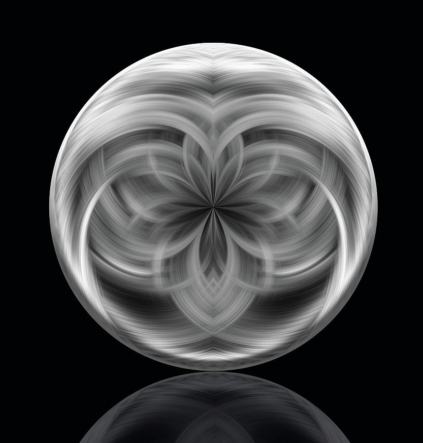 Black and White Orb Photograph by Judy Wolinsky