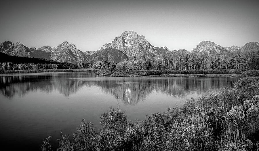 Black And White Oxbow Bend Reflection Photograph by Dan Sproul Black And White Oxbow Bend Reflection Photograph by Dan Sproul