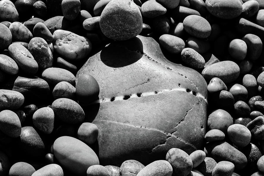 Black and White Pebbles Photograph by Richard Donovan