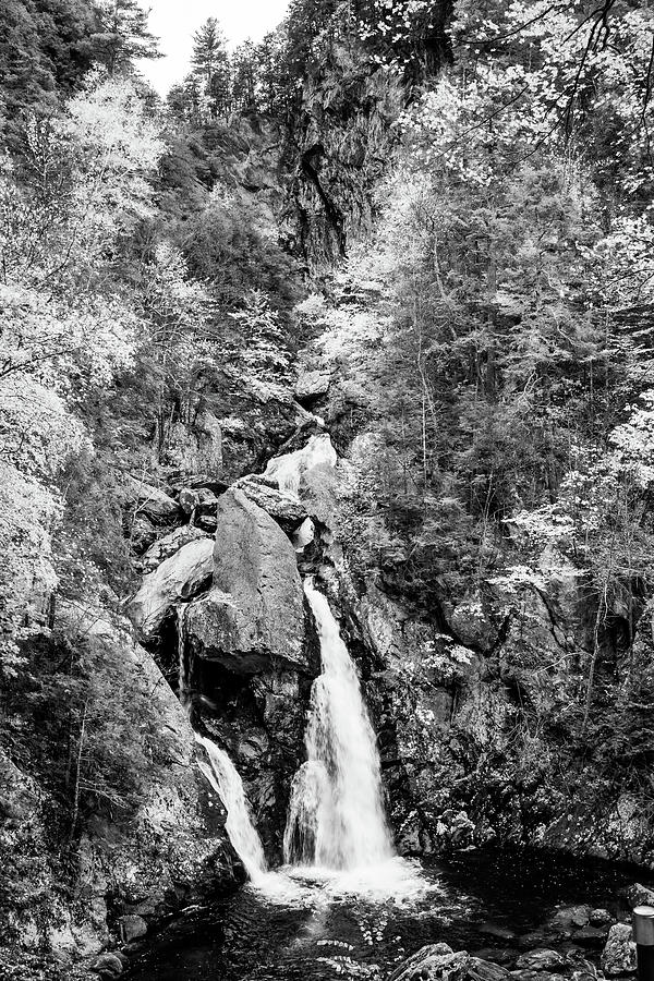  black and white photo captures the grandeur of Bash Bish Falls  Photograph by Jeff Folger
