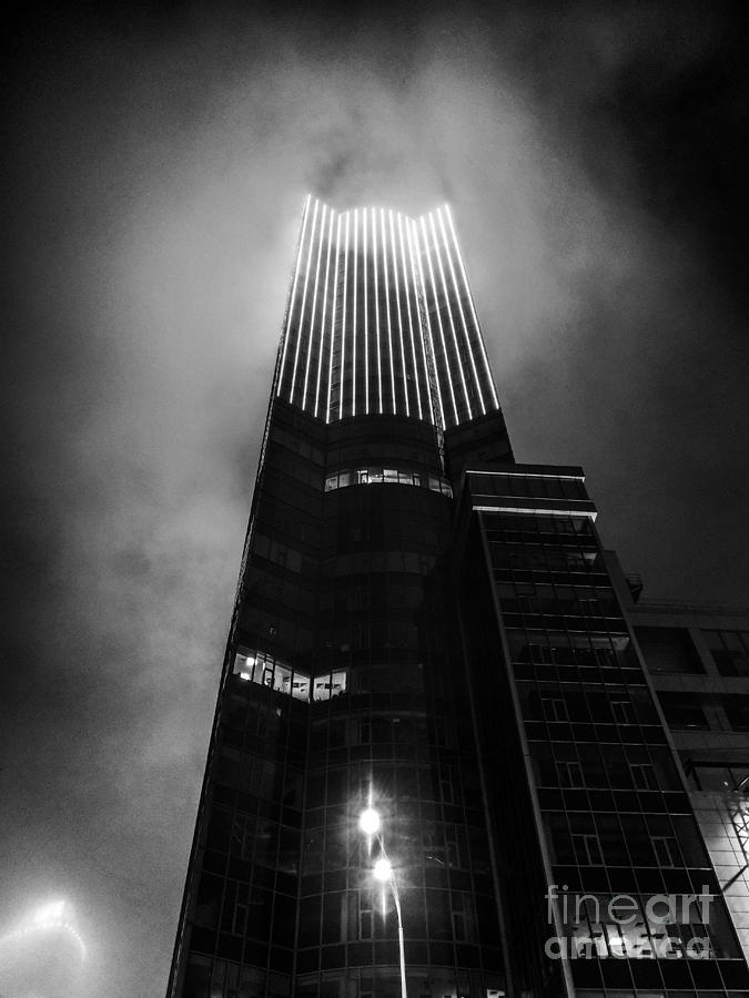 Skyscraper in fog Photograph by Mendelex Photography