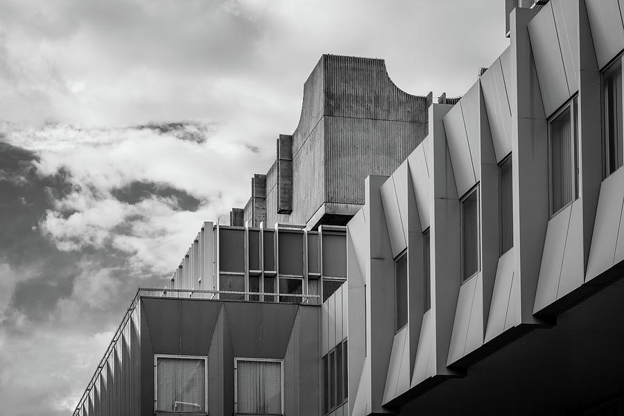 Black and white photograph of Brutalist architecture Photograph by ...
