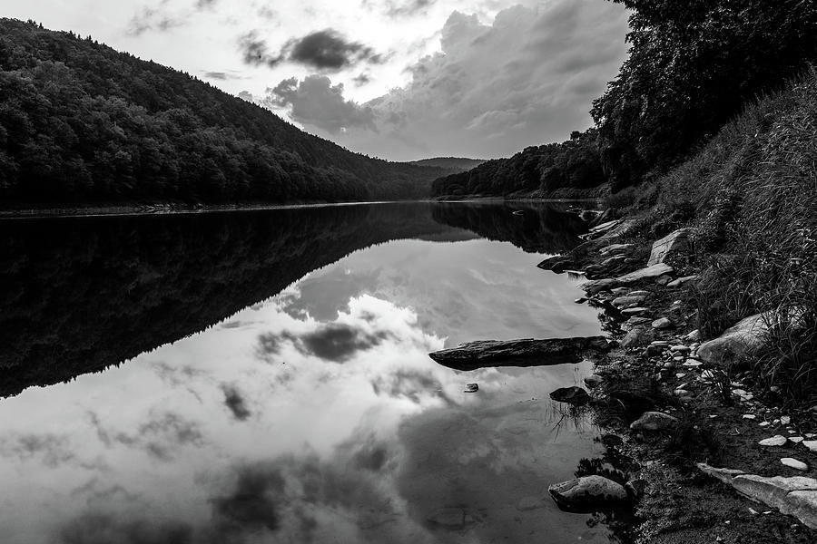 Black and White Photography - Delaware River Photograph by Amelia Pearn