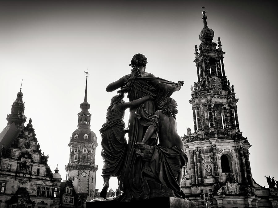 Black and White Photography - Dresden - Schlossplatz Photograph by Alexander Voss