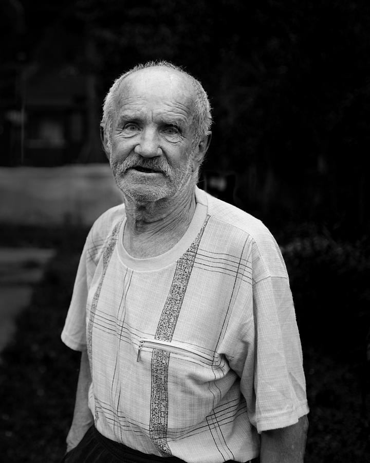 Black and white portait of old Russian man Photograph by Ivan ...