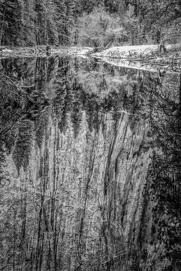 Black and white reflection in Yosemite Photograph by Greg Wyatt