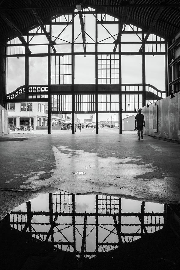 Black and White Reflections At The Casino Asbury Park Photograph by Kristia Adams