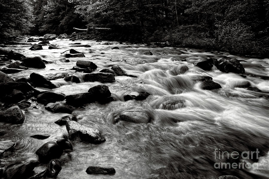 Black And White Rocky River 2 Photograph by Phil Perkins