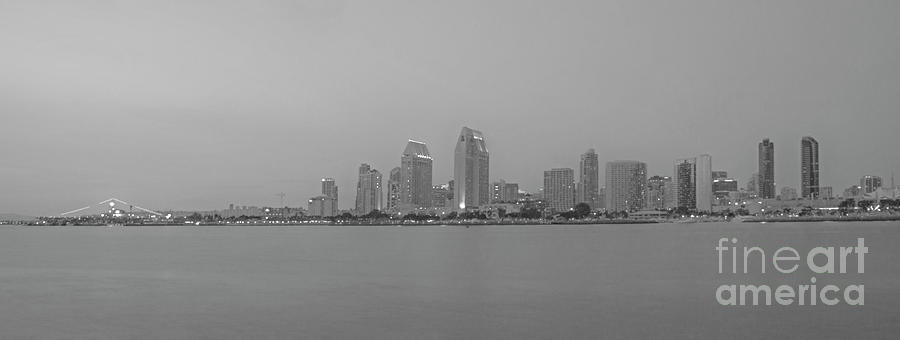 Black and White San Diego Sunset Photograph by Catherine Walters