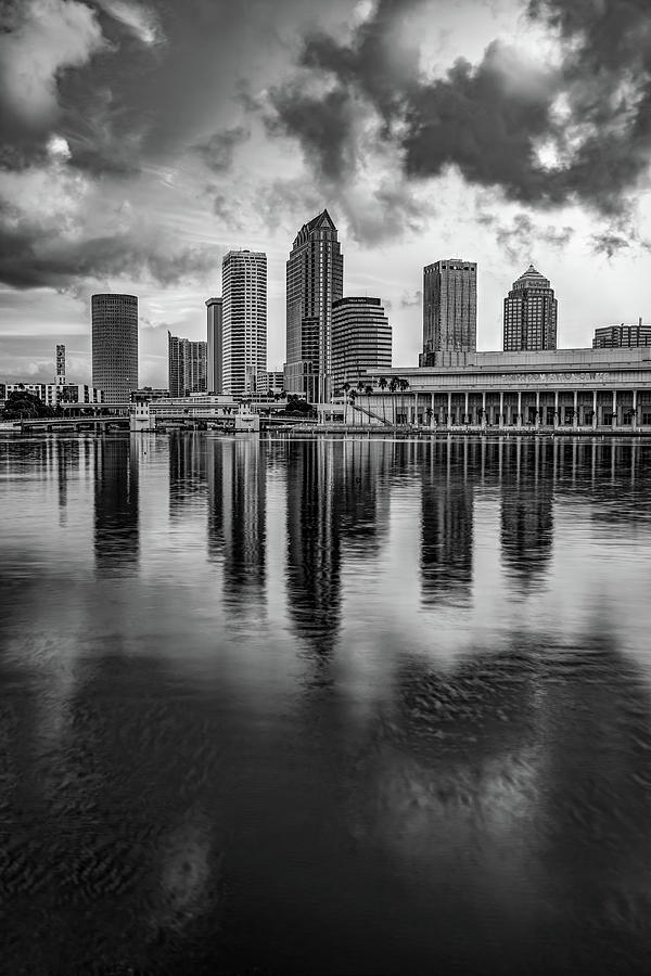Skyline View of Tampa Florida in Black and White Photograph by Gregory  Ballos - Fine Art America