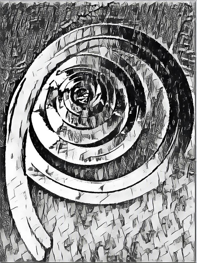 Black And White Spiral Photograph