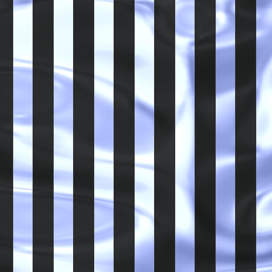 Black And White Sportive Stripes Digital Art