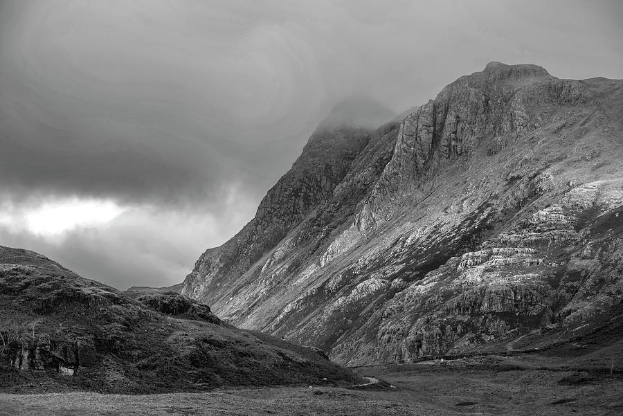 Black and white Stunning landscape of dramatic sunrise light ove ...