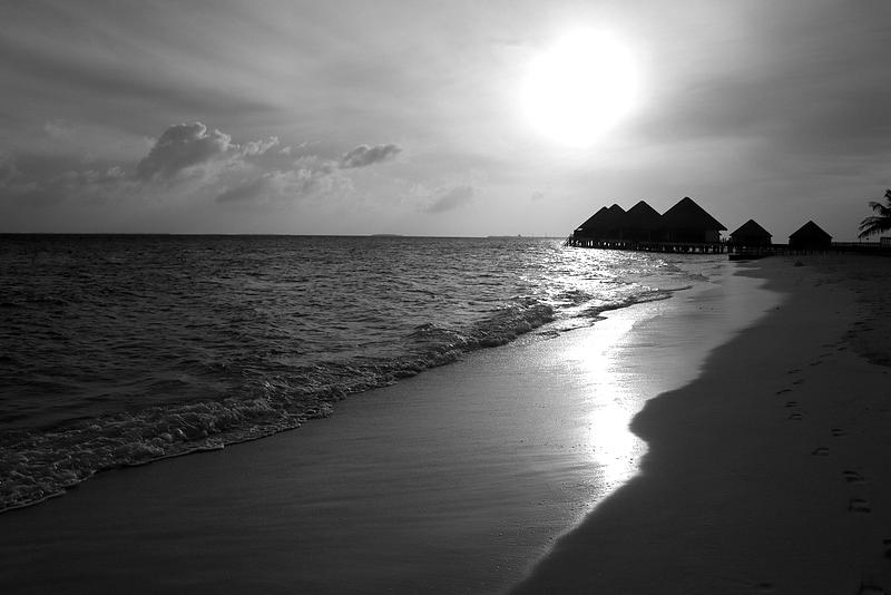 Black And White Sunset Photograph by David Nicholls
