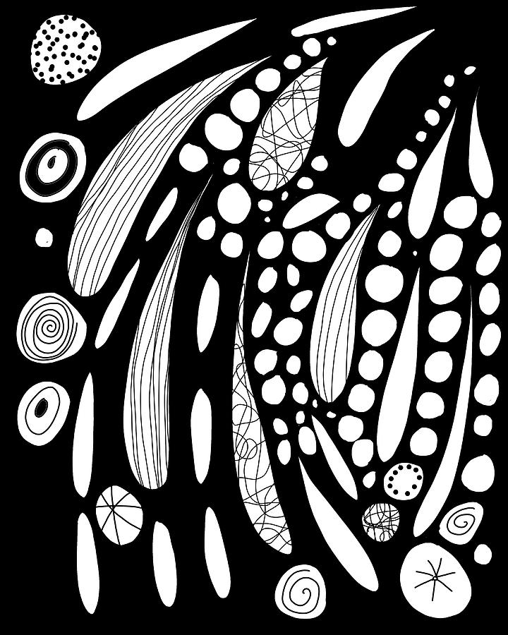 Black and White Swirls Drawing by Nancy Merkle