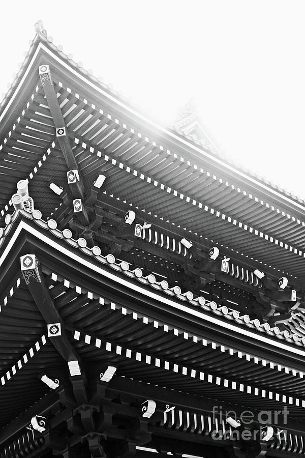 Black and White Temple Photograph by Marcel Stevahn