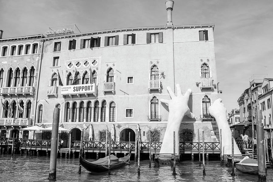 Black and White the Hands in Venice Italy  Photograph by John McGraw