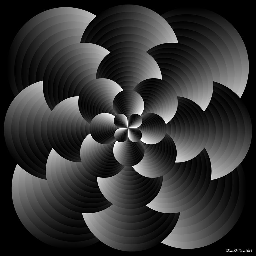 Black and White Twirls Digital Art by Ross Crum - Fine Art America