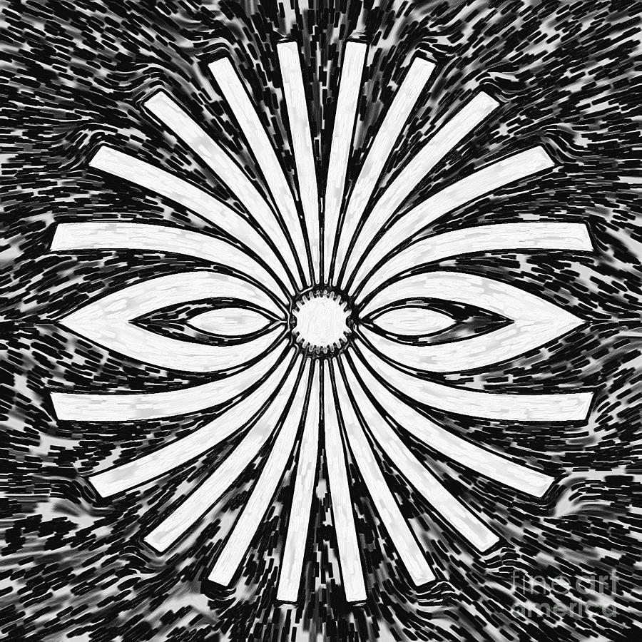 Black and White Unique Logo Design Digital Art by Douglas Brown Fine