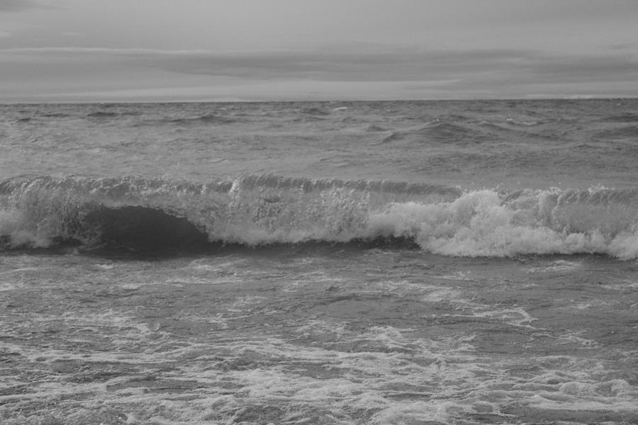Black And White Wave Photograph