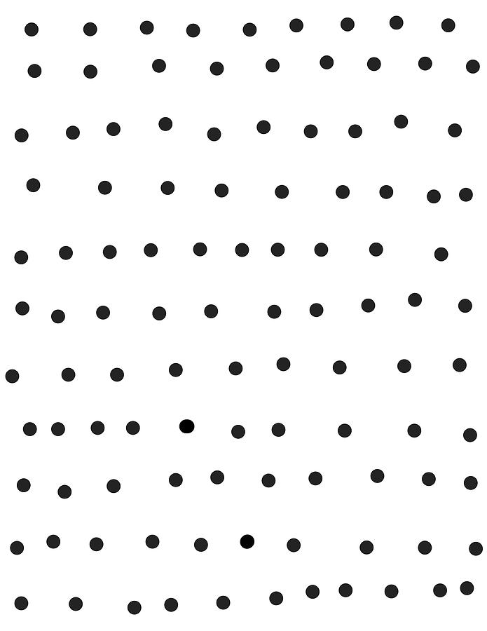 Black And White Whimsical Polka Dots Digital Art by Ashley Rice