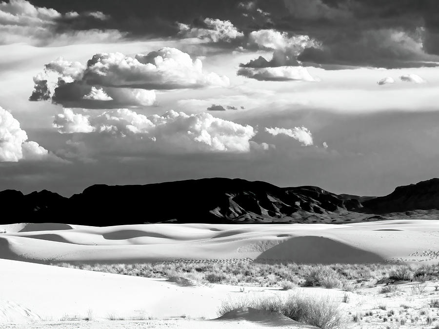 Black and White White Sands Afternoon Photograph by Joe Schofield