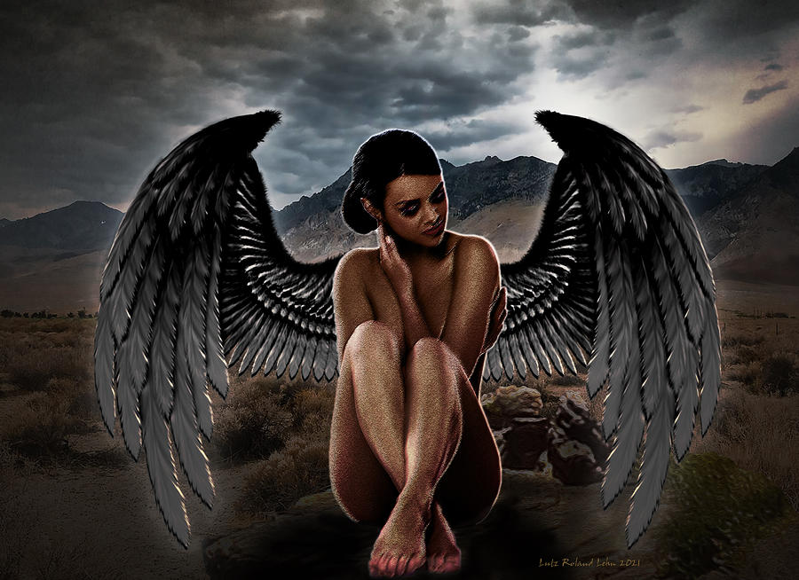 Black Angel  Digital Art by Lutz Roland Lehn