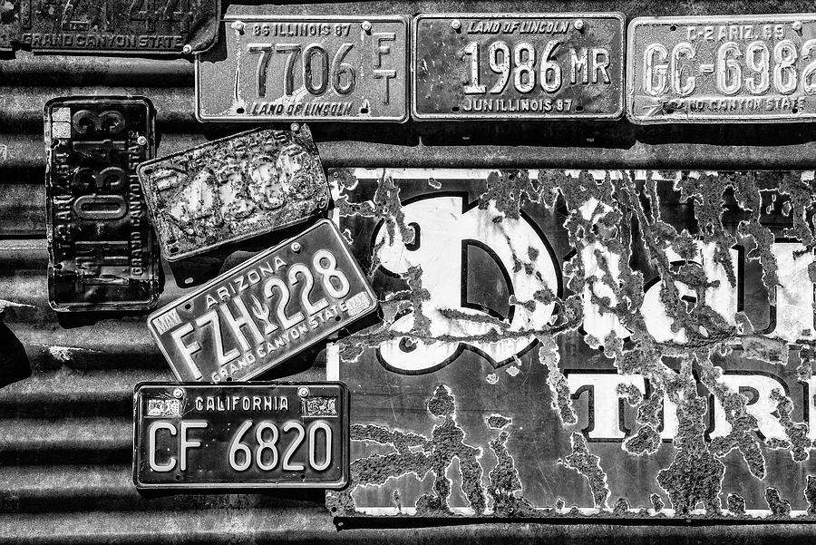 Black Arizona - License Plates Photograph by Philippe HUGONNARD - Fine ...