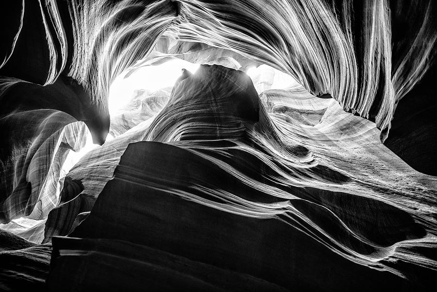 Black Arizona Series - Antelope Canyon Natural Wonder V Photograph by Philippe HUGONNARD