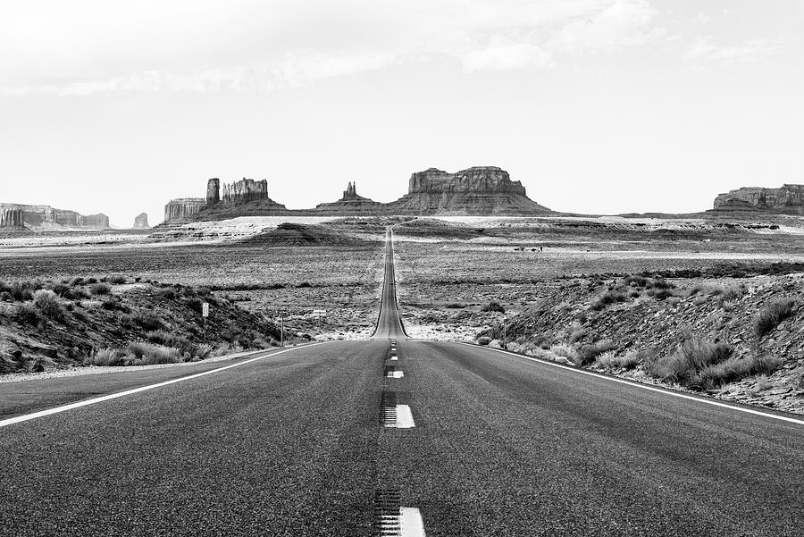 Black Arizona Series - Monument Valley Road Photograph by Philippe HUGONNARD