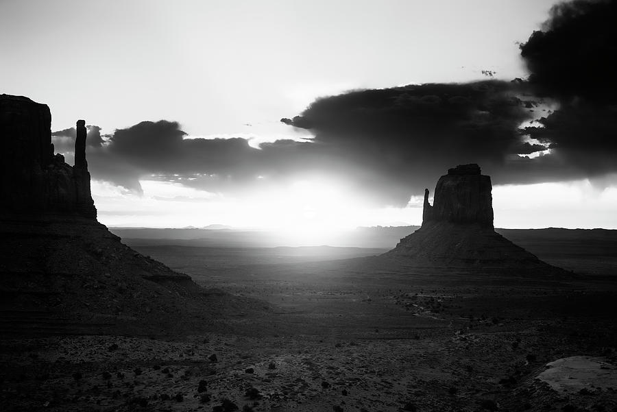 Black Arizona Series - The Monument Valley Sunset Photograph by Philippe HUGONNARD