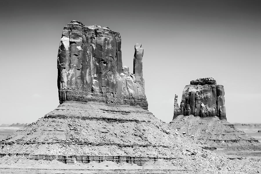 Black Arizona - West and East Mitten Butte Monument Valley II Photograph by Philippe HUGONNARD